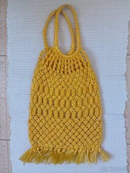 Retro macramé taška