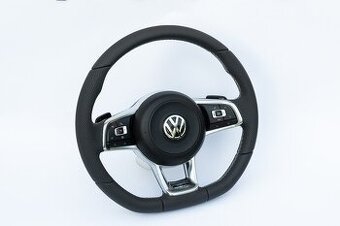 VOLANT VOLKSWAGEN R RLINE kožený BIELE PREŠÍVANIE