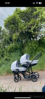 Kočík pre dvojičky Bebetto 42 + 2 autosedačky