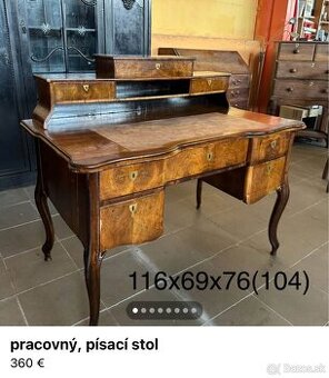 starožitný pracovný, písací stôl