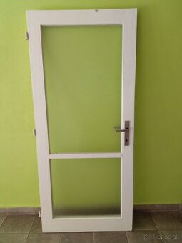 Presklene drevene dvere LAVE sirky 80cm zo stareho bytu