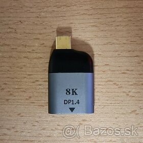 8K redukcia USB C - DisplayPort 1.4
