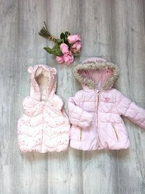 Set dievčenská zimná bunda a vesta  80