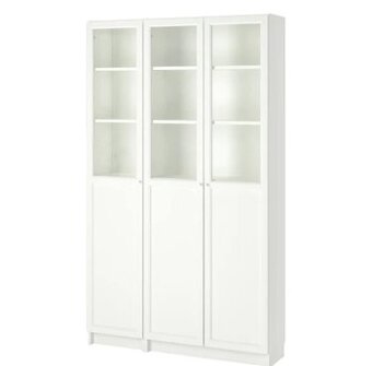 Biela knižnica IKEA: BILLY / OXBERG