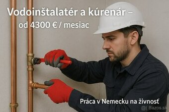 Vodoinštalatér / Kúrenár – od 4300 € / mesiac | Nemecko