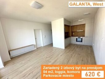 Zariadený 2 izbový byt 54 m2 novostavba Galanta 620 € s ener