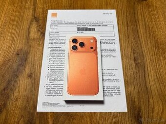 Apple iphone 17 pro cosmic orange 258gb
