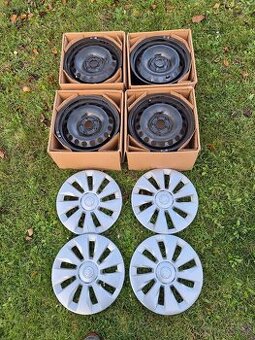 Plechové disky originál na fábiu IV + puklice