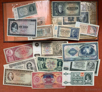 Album starých bankoviek Československa od roku 1919 – 1961