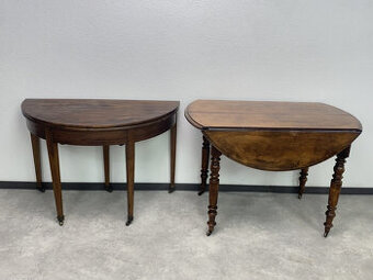 zaujímavé výklopné masívne okrúhle stoly