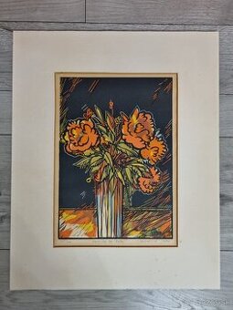 Predam grafiku od Stanislava Kollarika - Kytička vo váze.