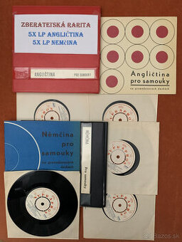 Rarita 5x LP Anličtina + 5 LP Nemčina pre samoukov