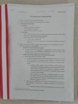 Štátnica trestné právo - 1