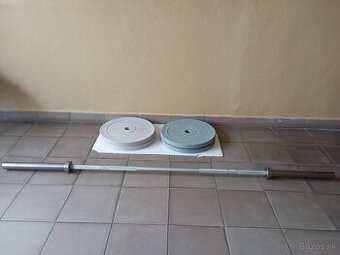 Olympíjska tech hliníková tyč 220cm/50 mm - NOVÁ za 1/3 ceny