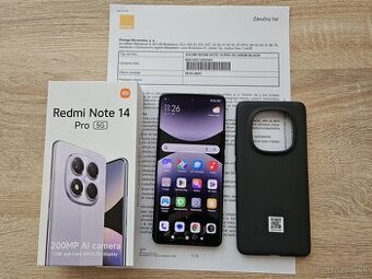 Xiaomi Redmi Note 14 Pro 5G 8GB / 256GB,ako novy,zaruka,kryt