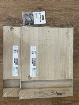 IKEA KALLAX - Vložka s dvierkami, bielo morený dub vzor - 1