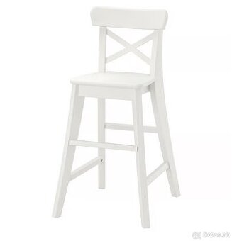 Detská vysoká stolička IKEA, biela