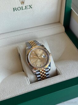 Hodinky Rolex DateJust 41 Diamond dial Full set, Top stav
