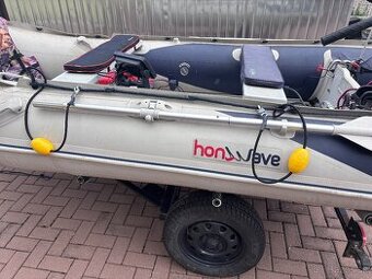 Honda Honwave 360 gumený čln s benzínovým a elektro-motorom