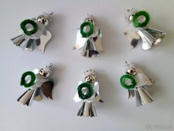 Staré, vánoční ozdoby - andělíčci- staré vianočné