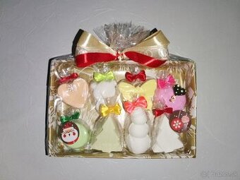 Malá darčeková Vianočná sada šumiviek do kúpeľa