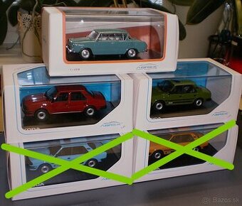 ŠKODA 120L/1984/  a ŠKODA 1100 MBX /1969/ , ABREX , 1:43