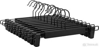 SONGMICS ramienka na nohavice a sukne – set 12 ks, čierne