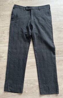 pánske šedé vlnené nohavice veľ.  52