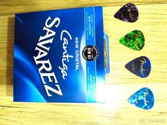 NOVÉ struny pre AKUSTICKÚ GITARU zn.SAVAREZ nylonové