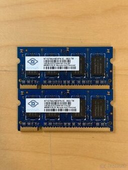 2x 1GB DDR2 667MHz SO-DIMM RAM Nanya