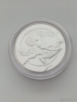 Strieborná minca 500 kčs Tenis