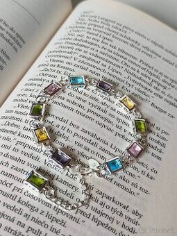 Náramok striebro 925 s kamienkami