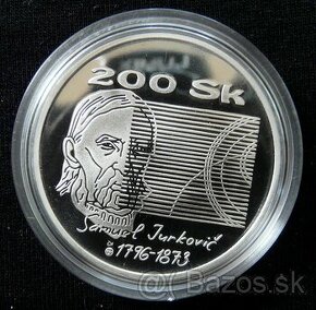 Slovenské strieborné 200 koruny proof, bk