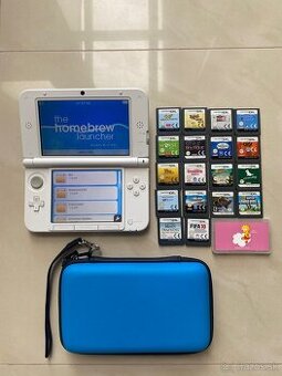 Nintendo 3DS LL Mint Homebrew + Hry zadarmo