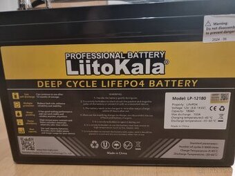 LiitoKala LifePO4 batéria 12,8V 180AH + konvertor na 230V