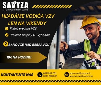 Vodič VZV LEN NA VÍKENDY 10€ na hod