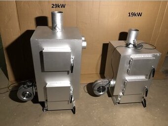 Teplovzdušná pec - kachle 19 a 29kw SKLADOM