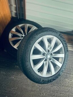 Orig. VW 5x112 R17 + letne 225/50 R17 Conti PremiumContact 6