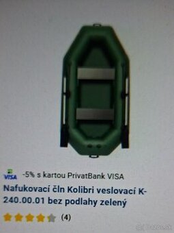 Nafukovací čln Kolibri K-240 "Super Light" zelený