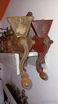 Predám - krásne starožitné liatinové mlynčeky na kávu