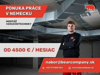 Montáž vzduchotechniky v Nemecku – (20 – 28 €/hod.)