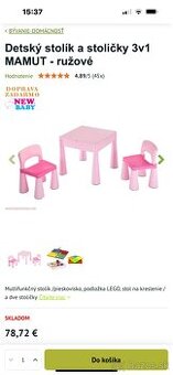 Detsky stolík 3V1