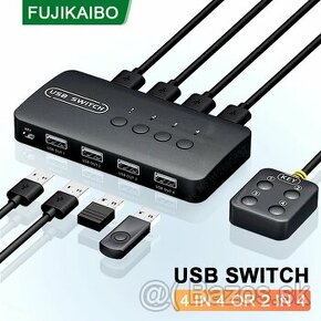 USB KVM Switch 4in4 USB 2.0