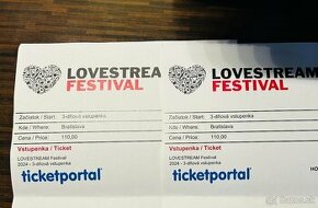 2x VSTUPENKA NA 3-DŇOVÝ FESTIVAL LOVESTREAM BRATISLAVA - 1