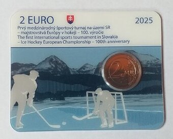 Zberateľská karta 2 € 2025 100. výročie majstrovstvá Európy