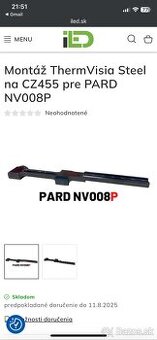 Oceľová montáž na CZ 455 pre PARD NV008