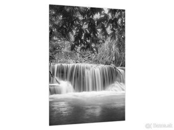 Obraz na stenu - Čiernobiely vodopád 90 x 60 cm