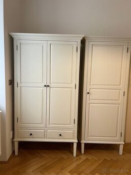 Skrine, komoda a zrkadlo, krémové