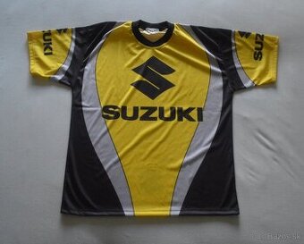 Suzuki kvalitné tričko triko žlte cierne