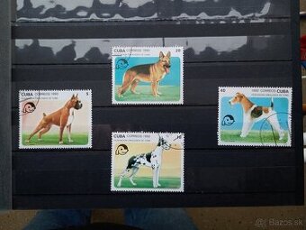 Poštové známky č.450 - Kuba - psi